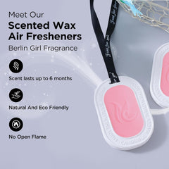 Homestic Wax Air Wardrobe Freshener | Pack of 2 | Pink- Berlin Girl Fragrance | 45g Each -Lasts Up to 6 Months | Air Freshener for Home Drawer Closet Cars Wardrobe | Natural and Eco Friendly