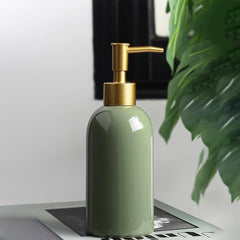 Heart Home Liquid Soap Dispenser | Handwash Soap Dispenser | Soap Dispenser for Wash Basin | Shampoo Dispenser Bottle | Bathroom Dispenser Bottle | 420 ML | Green