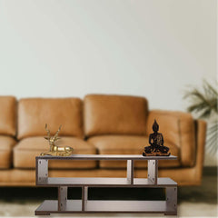 Kuber Industries Matte Finish ?Wooden Center Table for Living Room | Wood Coffee Table for Living Room, Bedroom & Office | Brown