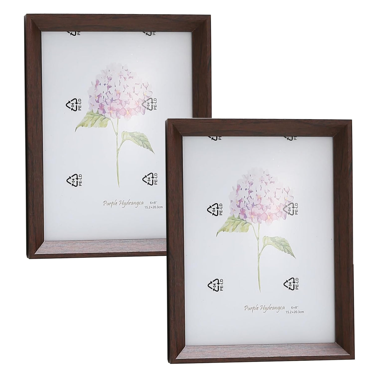 Kuber Industries Photo Frame For Home Décor|Use Horizontal & Vertical|Crystal Clear Glass|Perfect For Home, Office And Shop "16.7x21.8CM"-Pack of 2 (Brown)