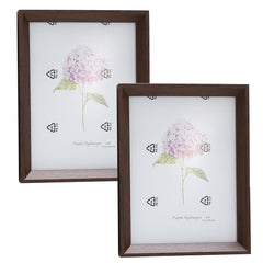 Kuber Industries Photo Frame For Home Décor|Use Horizontal & Vertical|Crystal Clear Glass|Perfect For Home, Office And Shop "16.7x21.8CM"-Pack of 2 (Brown)