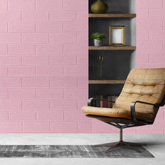 Kuber Industries Foam Brick Pattern 3D Wallpaper for Walls|Soft PE Foam| Easy to Peel, Stick & Remove DIY Wallpaper|Suitable on All Walls|Set of 2 Sheets, 70 cm X 77 cm (Pack of 2)