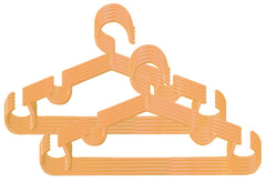 Kuber Industries Exclusive Plastic 10 Pieces Baby Hanger Set for Wardrobe (Peach) -CTLTC39151