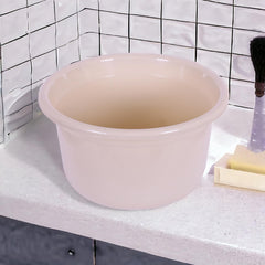 Kuber Industries Bath Tub | Versatile Utility Gaint Tub | Plastic Bath Tub for Baby | Baby Bathing Tub | Clothes Washing Tub for Bathroom | Feeding Pan Tub | TUB-25 LTR | Pack of 2 | Beige