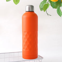 Kuber Industries Pack of 2 Vacuum Insulated Water Bottle | Stainless Steel Water Bottle | Hot & Cold Water Bottle | Leakproof, BPA Free, Rustproof | 750 ML | Orange