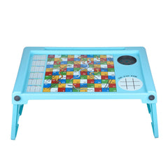 Heart Home Study Table | Study Bed Table for Kids | Foldable Study Table | Ludo Game Table for Kids | Laptop Support Table | Kids Gaming Study Ludo Table with Bottle Holder | Green