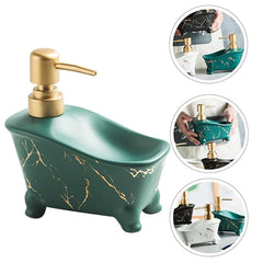Urbane Home Liquid Soap Dispenser | Handwash Soap Dispenser | Soap Dispenser for Wash Basin | Shampoo Dispenser Bottle | Bathroom Dispenser Bottle | 350 ML | Green