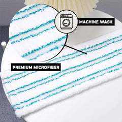 Homestic Pack of 2 Microfiber Floor Cleaner Mop Refill|Durable & Long Lasting|Extra Thick Microfiber for Deep Cleaning|Multi Utility Floor Cleaner Mop for Homes, Offices & Schools|FH8022|Green