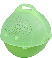 Kuber Industries Plastic Solid Washing Bowl Strainer - 2 Pieces, Multicolour