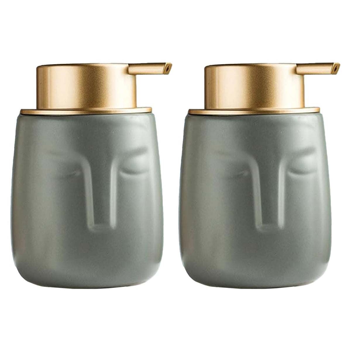 Kuber Industries Liquid Soap Dispenser | Handwash Soap Dispenser | Soap Dispenser for Wash Basin | Shampoo Dispenser Bottle | Bathroom Dispenser Bottle | Pack of 2 | ZX014GY | 350 ml | Gray