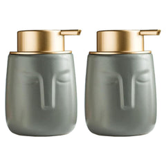 Kuber Industries Liquid Soap Dispenser | Handwash Soap Dispenser | Soap Dispenser for Wash Basin | Shampoo Dispenser Bottle | Bathroom Dispenser Bottle | Pack of 2 | ZX014GY | 350 ml | Gray
