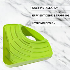 Homestic Pack of 4 Kitchen Sink Stand | Food Strainer Stand for Kitchen | Vegetable-Fruit Drainer Holder | Sink Stopper Shifter for Kitchen | Multipupose Kitchen Sink Stand | TM15007BR | Green