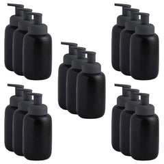 Kuber Industries Liquid Soap Dispenser | Handwash Soap Dispenser | Soap Dispenser for Wash Basin| Bathroom Dispenser Bottle | 15 Piece | Pack of 5 | 400 ml | JY00012 | Black
