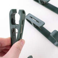 Kuber Industries Multipurpose Bar Hooks & Pins for Laundry, Kitchen, & Wardrobe ABS|Durable, Strong Grip|Easy to Use| Pack of 15 |Green