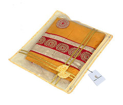 Kuber Industries 12 Piece Non Woven Saree Cover Set, Yellow (KU8604)