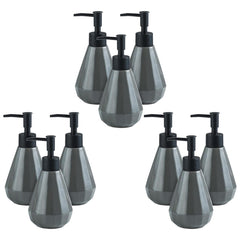 Kuber Industries Liquid Soap Dispenser | Handwash Soap Dispenser | Soap Dispenser for Wash Basin | Shampoo Dispenser Bottle | Bathroom Dispenser Bottle | 9 Piece | Pack of 3 | 250 ml | Gray