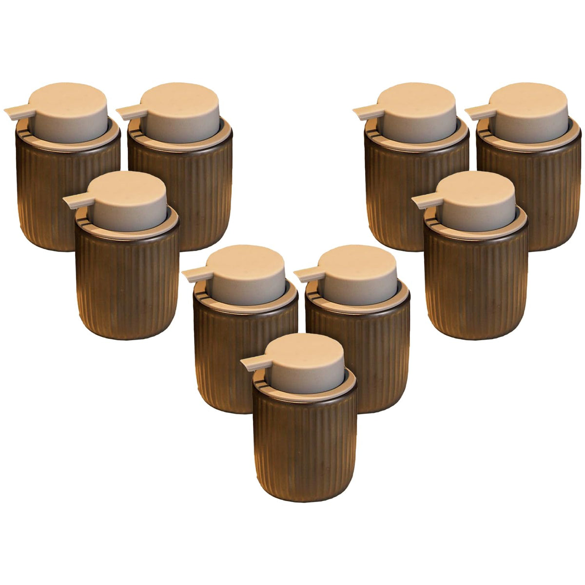 Kuber Industries Liquid Soap Dispenser | Handwash Soap Dispenser | Soap Dispenser for Wash Basin| Bathroom Dispenser Bottle | 9 Piece | Pack of 3 | 320 ml | JY00162BK | Black
