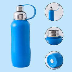 Urbane Home Vacuum Insulated Water Bottle| Stainless Steel Sipper Water Bottle | Hot & Cold Water Bottle | Leakproof, BPA Free, Rustproof | 750 ML | Blue