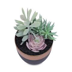 Kuber Industries Artificial Plants for Home Décor|Natural Looking Indoor Fake Plants with Pot|Artificial Flowers for Decoration-Pack of 2 (Green)