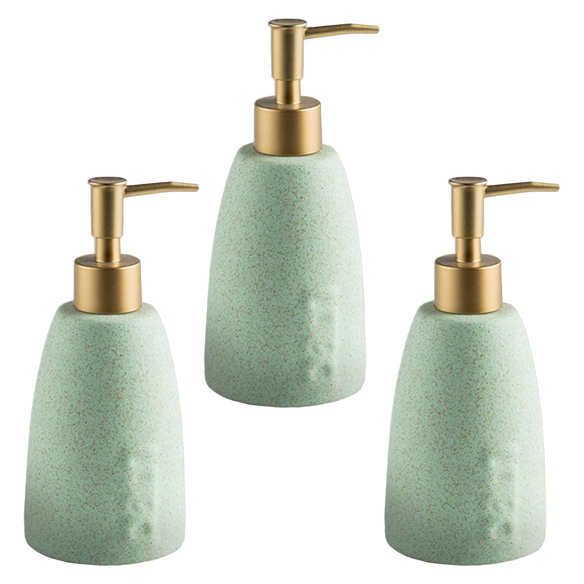 Kuber Industries Liquid Soap Dispenser | Handwash Soap Dispenser | Soap Dispenser for Wash Basin | Shampoo Dispenser Bottle | Bathroom Dispenser Bottle | ZX044GN | Pack of 3 | 320 ml | Green