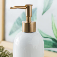Heart Home Liquid Soap Dispenser | Handwash Soap Dispenser | Soap Dispenser for Wash Basin | Shampoo Dispenser Bottle | Bathroom Dispenser Bottle | 420 ML | White
