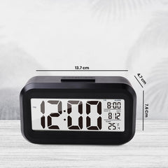 Kuber Industries ABS Battery Oprated Loud Digital Alarm Clock|Desk, Table Clock|Alarm Clock for Heavy Sleepers-Pack of 5 (Black)