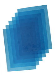 Kuber Industries Circle Design 3 Piece PVC Refrigerator Drawer Mat Set - 19"x13", Blue