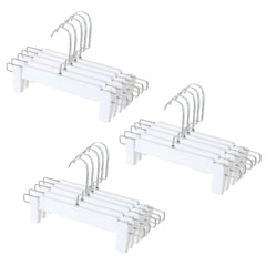 Kuber IndustriesRecycled Plastic Cloth Hanger Set of 15 With Chromed Plated Steel Hook (White)