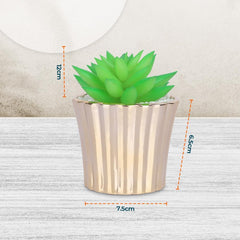 Kuber Industries Artificial Plants for Home D?cor|Natural Looking Indoor Fake Plants with Pot|Artificial Flowers for Decoration-Pack of 6 (Green)