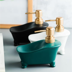 Urbane Home Liquid Soap Dispenser | Handwash Soap Dispenser | Soap Dispenser for Wash Basin | Shampoo Dispenser Bottle | Bathroom Dispenser Bottle | 350 ML | Green