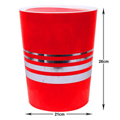 Heart Home Plastic Dustbin/Wastebin With Swing Lid, 7 Liter- Pack of 2 (Red & Green)-47HH0817
