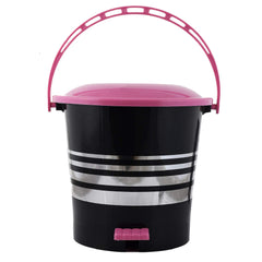 Kuber Industries 2 Pieces Plastic Dustbin Garbage Bin with Handle,5 Liters (Pink) -CTLTC37972