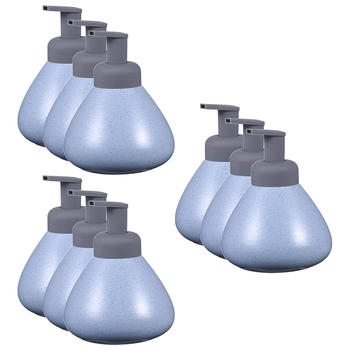 Kuber Industries Liquid Soap Dispenser | Handwash Soap Dispenser | Soap Dispenser for Wash Basin | Shampoo Dispenser Bottle | Bathroom Dispenser Bottle | 9 Piece | Pack of 3 | 360 ml | JY00018 | Blue