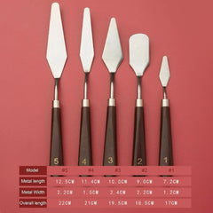 Kuber Industries Set of 5 Painting Knives For Oil Painting,Acrylic Painting, Color Mixing (Brown) (Pack Of 5)