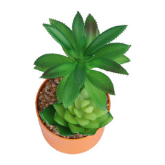 Kuber Industries Artificial Plants for Home Décor|Natural Looking Indoor Fake Plants with Pot|Artificial Flowers for Decoration-Pack of 5 (Green)