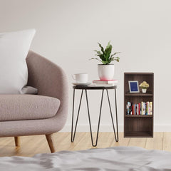 Kuber Industries Book Shelf|Wooden 4 Shelves Engineered Bookshelf|Storage Cabinet for Kitchen,Wall Shelf,Décor Shelf,30"X30",(Brown) (Pack of 3)