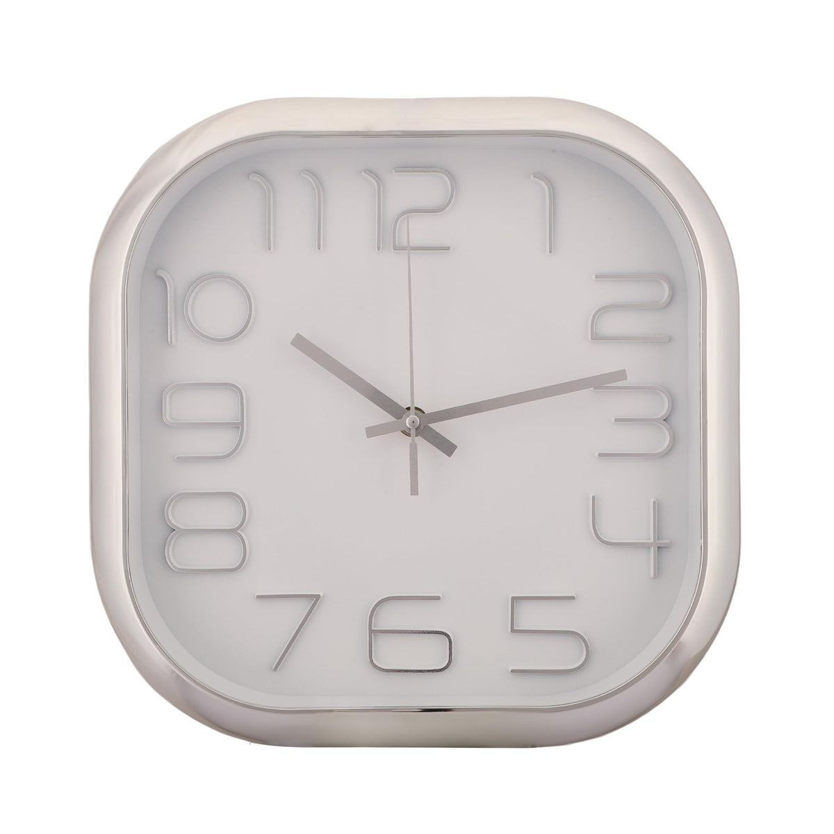 Homestic Wall Clock | Fancy Watch Wall Clocks | Office Wall Clock | Clock for Living Room | Clock for Bedroom | Clock for Hall | Machinery-Quartz | 12 Inch | 2016B-Silver