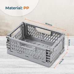 Kuber Industries Large Refrigerator Storage Crisper/Fridge Container without Lid-Pack of 2 (Grey)