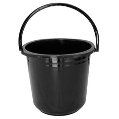 Heart Home 2 Pieces Plastic Bucket & Dustbin Set (Black)