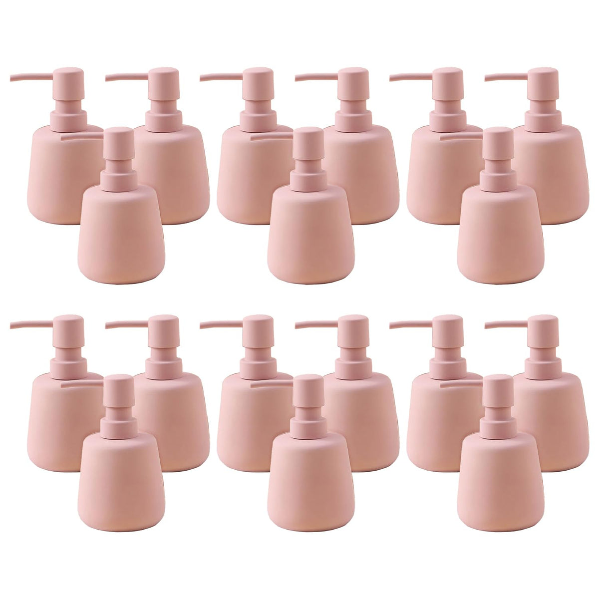 Kuber Industries Liquid Soap Dispenser | Handwash Soap Dispenser | Soap Dispenser for Wash Basin| Bathroom Dispenser Bottle | 18 Piece | Pack of 6 | 260 ml | JY00159PK | Pink