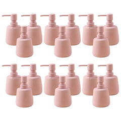 Kuber Industries Liquid Soap Dispenser | Handwash Soap Dispenser | Soap Dispenser for Wash Basin| Bathroom Dispenser Bottle | 18 Piece | Pack of 6 | 260 ml | JY00159PK | Pink