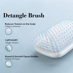 Kuber Industries Hair Brush | Flexible Bristles Brush | Hair Brush with Paddle | Straightens & Detangles Hair Brush | Suitable For All Hair Types | Hair Brush Styling Hair | Set of 6 | Pink & Blue