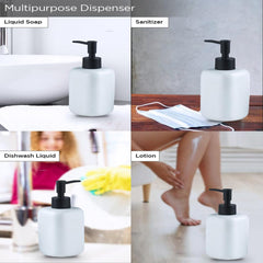 Homestic Liquid Soap Dispenser | Handwash Soap Dispenser | Soap Dispenser for Wash Basin | Shampoo Dispenser Bottle | Bathroom Dispenser Bottle | 300 ML | White
