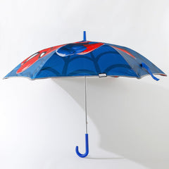 Kuber Industries Marvel Spidermen Print Umbrella For Kids|Automatic Umbrella For Rain-Pack of 4 (Blue)