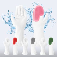 Homestic Pack of 5 Multi-Purpose Silicon Gloves For Kitchen Cleaning, Pet Grooming & Gardening|Reusable Gardening Gloves|Heat Resistant For Better Protection|Non-Slippery & Durable |MS-2010|Pink