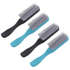 Kuber Industries Hair Brush | Flexible Bristles Brush | Hair Brush with Paddle | Straightens & Detangles Hair Brush | Suitable For All Hair Types | Hair Brush Styling Hair | Set of 4 | Blue & Black