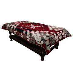 Kuber Industries Cotton Center Table Cover 4 Seater | Geometric Rectangular Center & Dining Table Cloth for Living Room | Hall | Home | Restaurant (40 x 60 Inches Size) (Maroon)