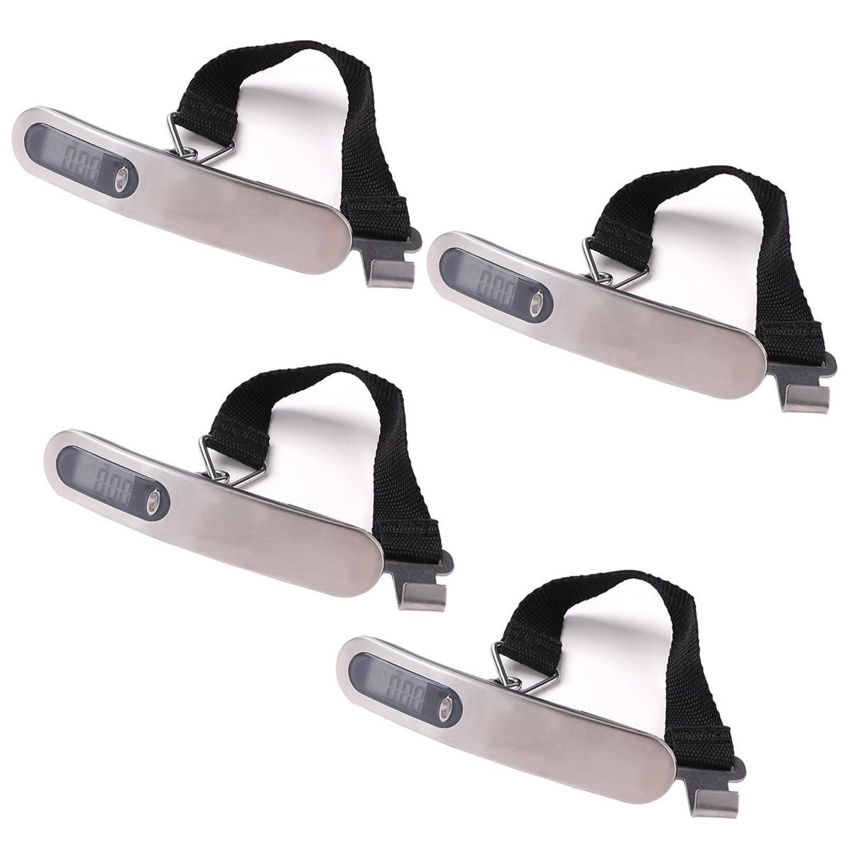 Kuber Industries Portable Weighing Scale For Luggage, Suitcase Capicity "50" KG-Pack of 4 (Black)