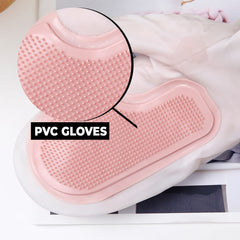 Homestic Pack of 2 Multi-Purpose Silicon Gloves For Kitchen Cleaning, Pet Grooming & Gardening|Reusable Gardening Gloves|Heat Resistant For Better Protection|Non-Slippery & Durable |MS-2010|Pink