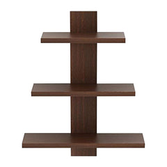 Kuber Industries Durable Wooden Tree Shape Ready to Assemble Book Wall Mount Wooden Wall Shelf for Bedroom & Living Room | Furniture Wall Hanging Rack Shelf for Decor | Brown